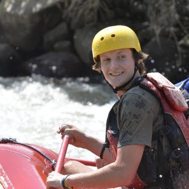 a person wearing a helmet